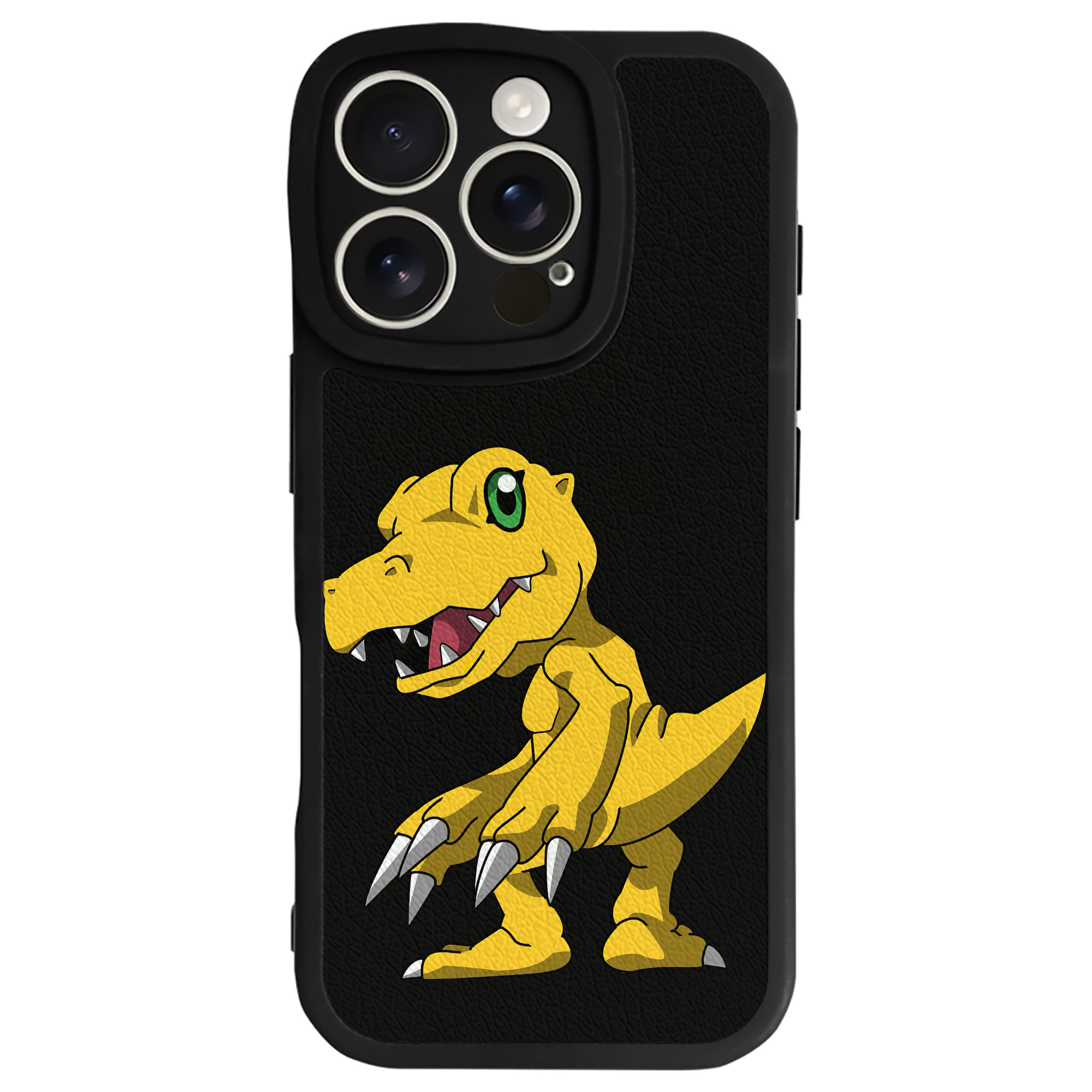 （画像用） Digimon デジタルモンスター/デジモン 【iPhone 16シリーズ対応】シリコンスマホケース（レザー調） 材質：シリコン